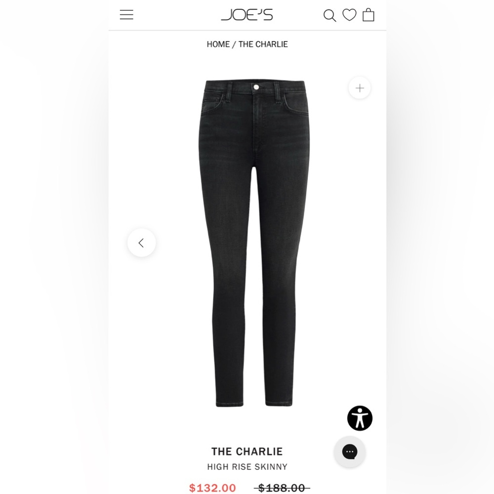 Joe’s Jeans THE CHARLIE HIGH RISE SKINNY